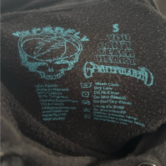 Hyperfly Grateful Dead black hoodie unisex size small adult sweater pullover - Picture 4 of 4